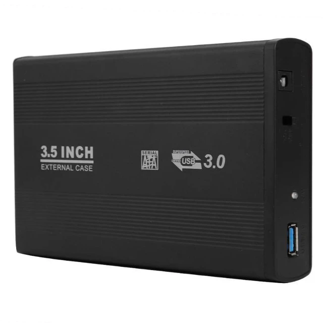 Alt view image 10 of 10 - 3.5 inch SATA to USB3.0 USB 2.0 HDD Box SSD Case Hard Disk Case External Hard Drive Enclosure Box with US/EU/UK Adapter