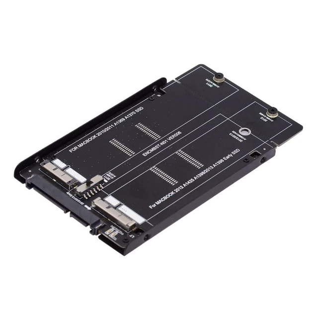 Alt view image 8 of 14 - 12+6Pin & 17+7Pin MAC SSD to 2.5" SATA 2 in 1 Combo Case Enclosure Adapter for 2010 2011 2012 Mac Air Pro Retina SSD