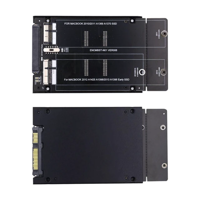 Alt view image 14 of 14 - 12+6Pin & 17+7Pin MAC SSD to 2.5" SATA 2 in 1 Combo Case Enclosure Adapter for 2010 2011 2012 Mac Air Pro Retina SSD