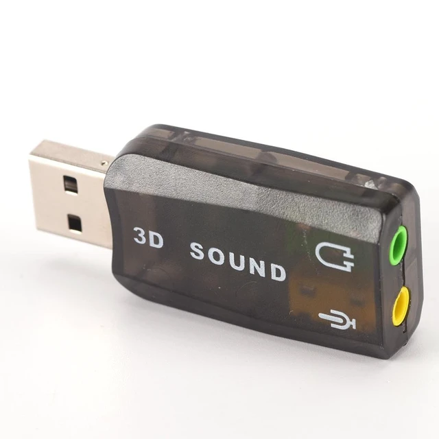 Alt view image 9 of 11 - 3D USB Sound Card USB Audio 5.1 External USB Sound Card Audio Adapter Mic Speaker Audio Interface For Laptop PC Micro Data