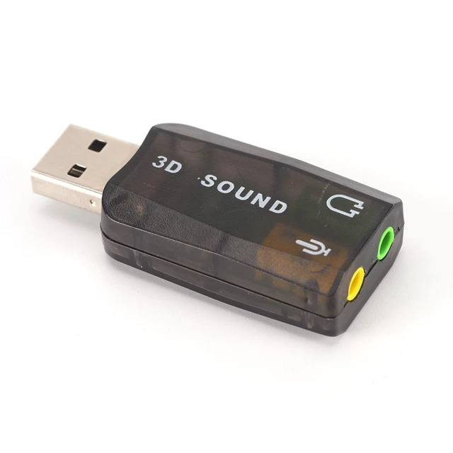 Alt view image 10 of 11 - 3D USB Sound Card USB Audio 5.1 External USB Sound Card Audio Adapter Mic Speaker Audio Interface For Laptop PC Micro Data