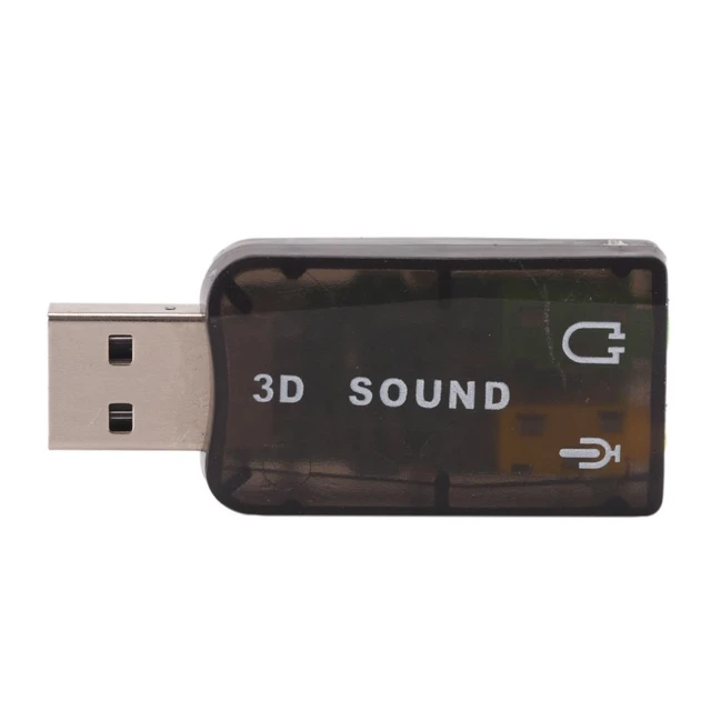 Alt view image 11 of 11 - 3D USB Sound Card USB Audio 5.1 External USB Sound Card Audio Adapter Mic Speaker Audio Interface For Laptop PC Micro Data