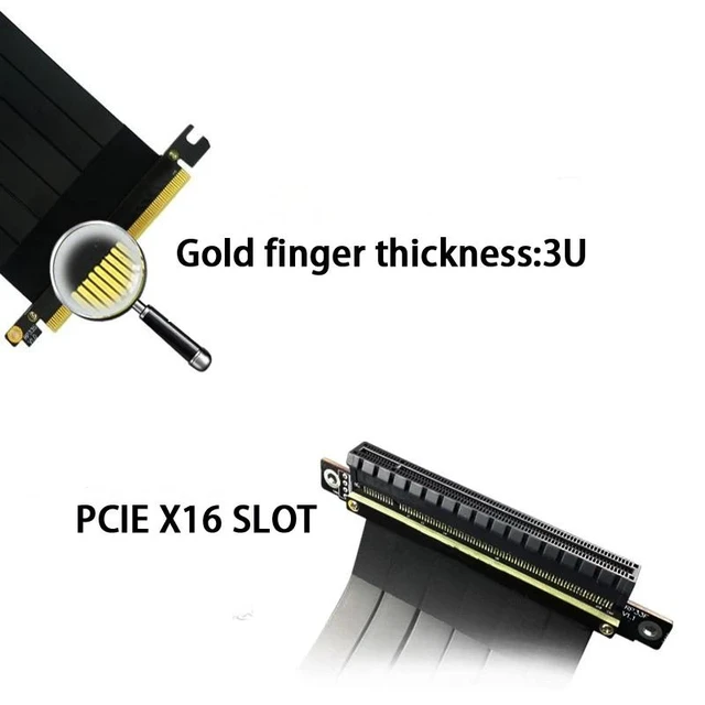 Alt view image 8 of 10 - Express 3.0 16X to E 16X Riser Extension Cable Graphics Cards 16X Slot -E Cable Connectors Riser Card for PC Host 15cm