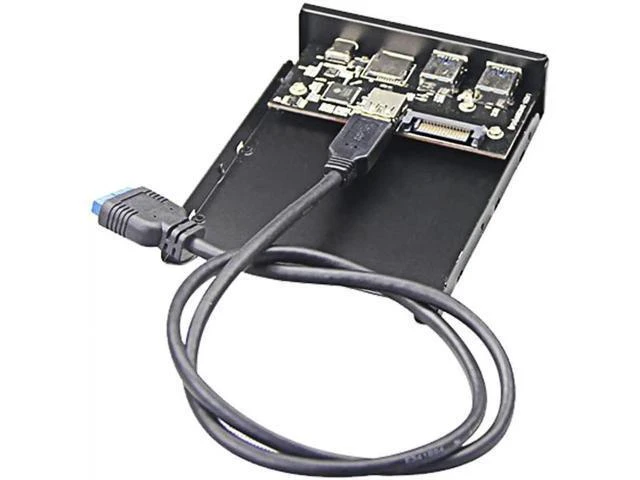 Alt view image 8 of 8 - USB 3.0 SD/Micro SD/TF 3.5" Internal Card Reader w/ USB 3.1 Gen 1 Type C + 2 x USB 3.0 Port Hub Front Panel