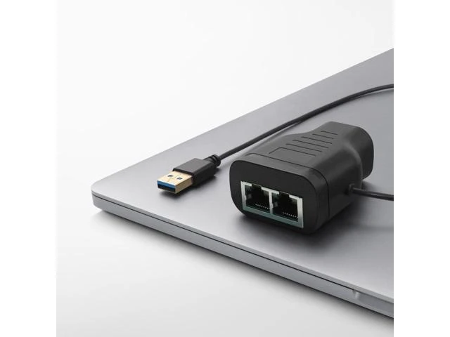 Alt view image 5 of 8 - RJ45 Ethernet Splitter 1-to-2, Gigabit, with USB Power, LED Indicator, for Sharing One Ethernet Port Between Two Devices