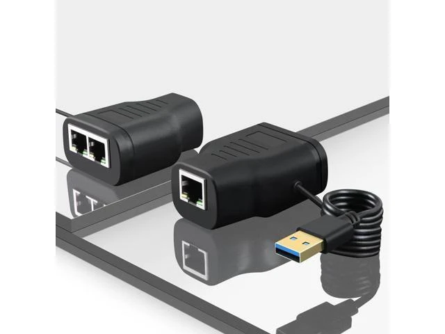 Alt view image 6 of 8 - RJ45 Ethernet Splitter 1-to-2, Gigabit, with USB Power, LED Indicator, for Sharing One Ethernet Port Between Two Devices