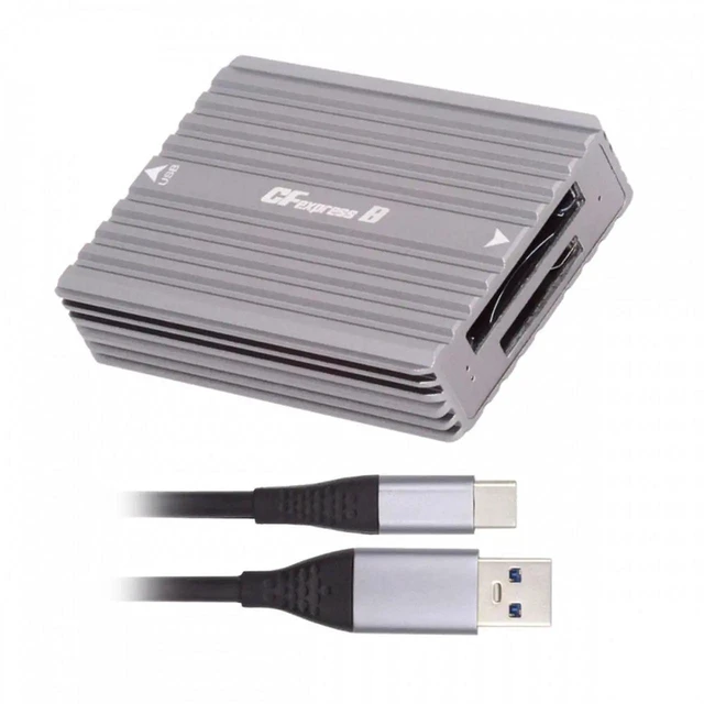 Alt view image 8 of 14 - ENFAIN USB3.1 Type-C USB3.0 Type-A to CF Express Extension Card Reader CFE Type-A & Type-B CFA R5 Z6 Z7 CFB Memory Card