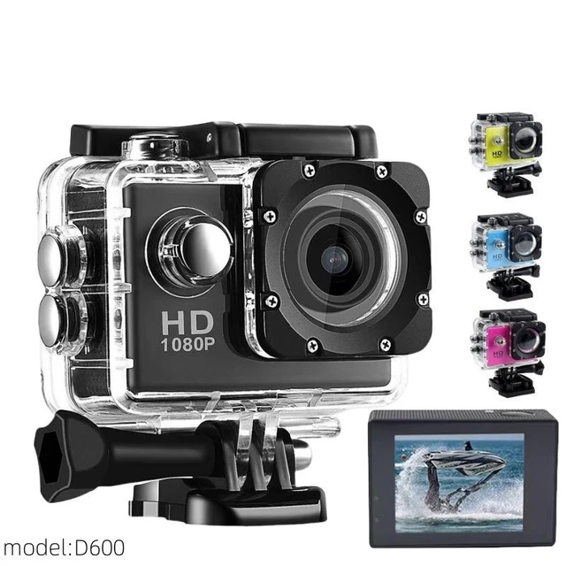 Alt view image 8 of 14 - D600 Action Camera HD Waterproof Mini DV, Outdoor Cycling Helmet Cam, Sports Recorder