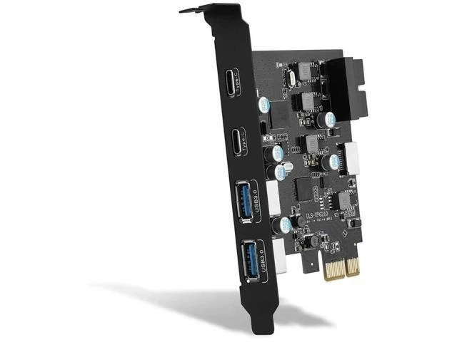 Alt view image 3 of 3 - FOR ULS-6210 6-Port USB PCIe Card PCI Express to Type C(2), USB Type-A(2) Expansion Card