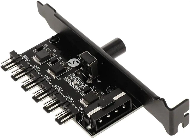 Alt view image 12 of 12 - 4-Pin Power 6 Channels PC Case CPU Cooler Cooling Fan Speed Controller
