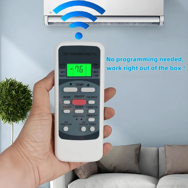Alt view image 11 of 14 - Replacement Remote Control Compatible for TGM A/C Air Conditioner Remote Controller Model RG51M5/EU (Display in Fahrenheit)