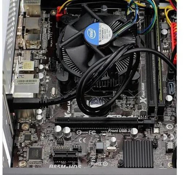 Alt view image 10 of 12 - Desktop 20 Pin Header Female to USB-C Cable with PCIe profile bracket 19Pin to USB Type-C Adapter Cable 50cm