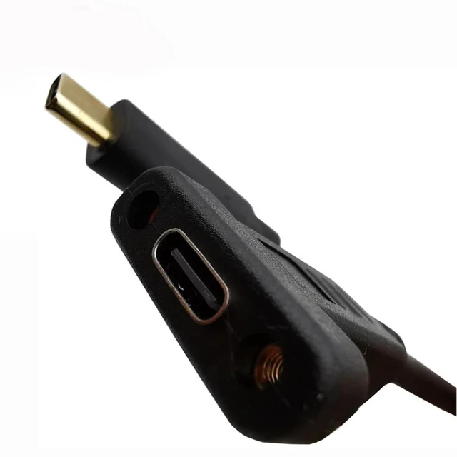 Alt view image 9 of 10 - USB-C USB 3.1 Type C Male to Female Extension Data Cable with Panel Mount Screw Hole Length: 20cm Type C connector is the