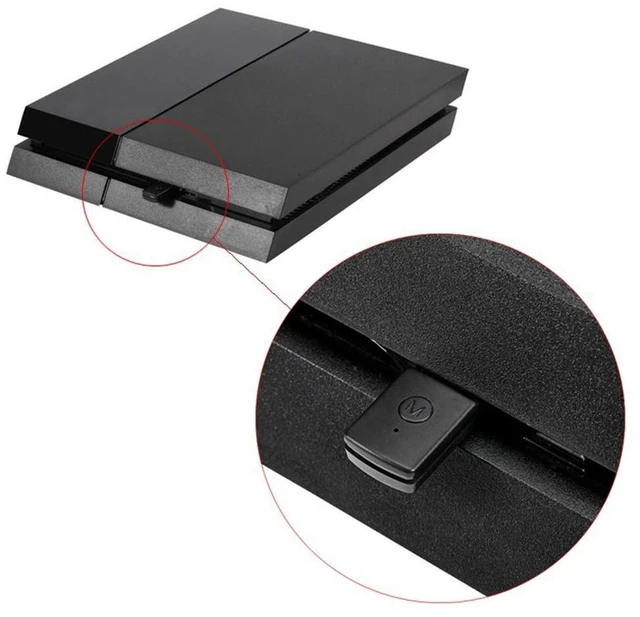 Alt view image 8 of 12 - Bluetooth Receiver Wireless Headset Headphone Adapter with Mic Bluetooth 4.0 Dongle USB Adapter USB Dongle for PS4 Black