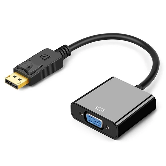Alt view image 10 of 11 - DisplayPort to VGA Cable DP to VGA Adapter Cord for Laptop/PC/TV/Projector/Monitor, High-Definition Video Converter