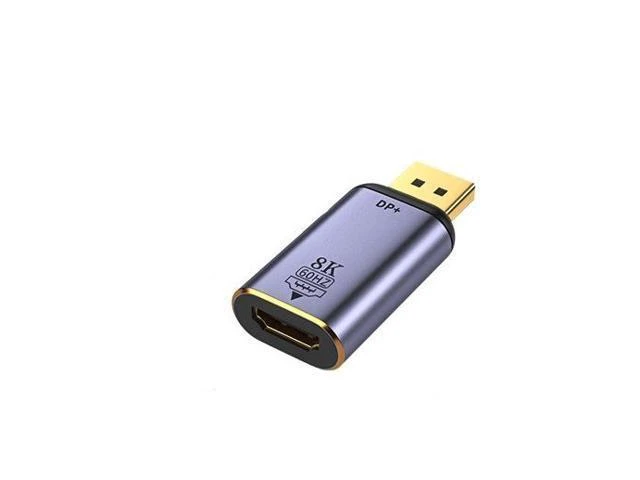 Alt view image 5 of 8 - DisplayPort to HDMI 2.1 Adapter 8K@60Hz, 4K@120Hz, Gold-Plated, Aluminum, for PC, Laptop, Graphics Card to TV & Monitor