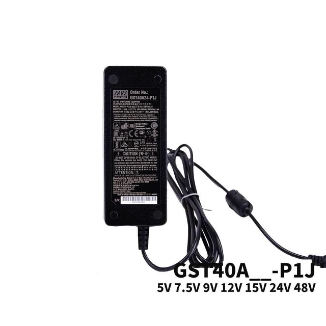 Alt view image 10 of 14 - MEAN WELL GST40A24-P1J 40W AC-DC Reliable Green Industrial Adaptor GST40A 24V 1.67A