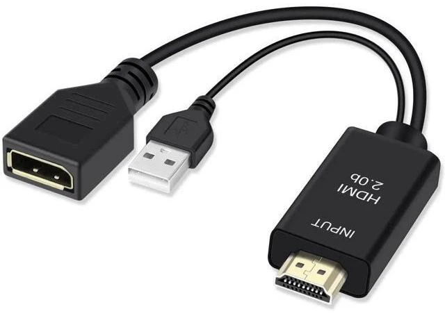 Alt view image 8 of 14 - 4K@60Hz HDMI to DisplayPort Cable Adapter/Converter with USB Power, Male to Female HDMI to DP Adaptor for Monitor, Support HDMI2.0 HDCP2.2, Compatible with , PS5, NS, Mac Mini(NOT USB Port)