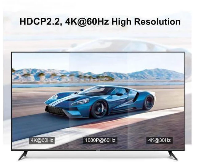 Alt view image 13 of 14 - 4K@60Hz HDMI to DisplayPort Cable Adapter/Converter with USB Power, Male to Female HDMI to DP Adaptor for Monitor, Support HDMI2.0 HDCP2.2, Compatible with , PS5, NS, Mac Mini(NOT USB Port)