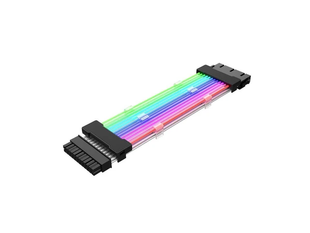 Alt view image 8 of 10 - 0.98ft Dual 8Pin PSU Extension Cable RGB 5V ARGB ATX GPU 2* 8Pin Streamer PCI-E 6+2Pin Dual Rainbow Cord Sync PC Case Decoration eokCXOY