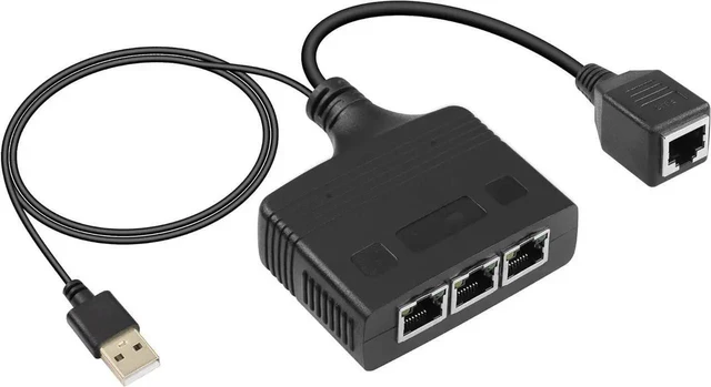 Alt view image 8 of 14 - Gigabit RJ45 Network Splitter Adapter, 1 to 3 Ethernet Splitter 1000Mbps High Speed LAN Network Splitter,4 Devices Share The Internet at The Same Time(1 to 3 Female Gigabit)