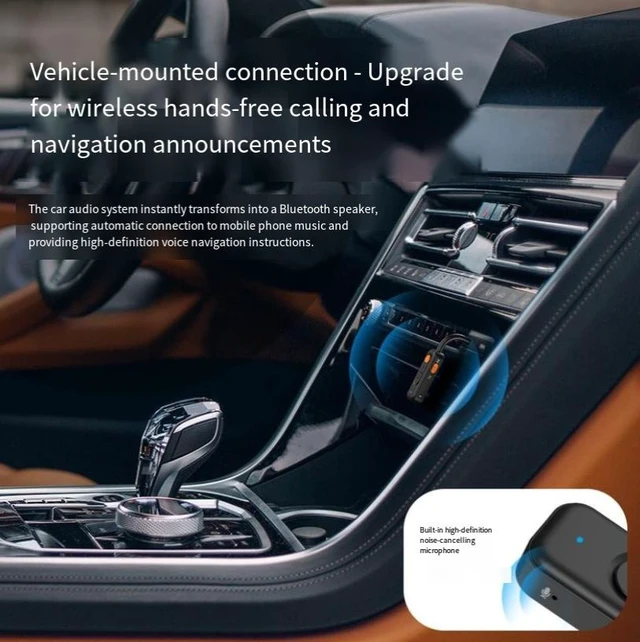 Alt view image 7 of 8 - M1 Bluetooth 5.4 Car Receiver 3.5mm Audio Adapter, Aux Input, Hands-Free Calling, for Navigation, Car Stereo, Speaker, Amplifier
