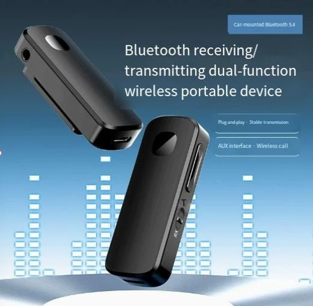 Alt view image 8 of 8 - Wireless Car Bluetooth Receiver 5.4 2-in-1 Stereo Clip-on Transmitter & Receiver, Audio Bluetooth Adapter