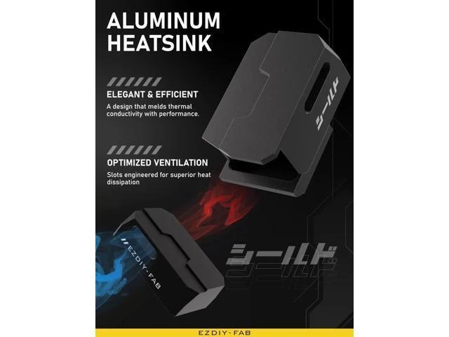 Alt view image 9 of 12 - Shield Series 8-Pin PCIe GPU Power Adapter,90-Degree Angled Connector, Aluminum Design for Graphics Cards Reverse Type,Black-2 Pack