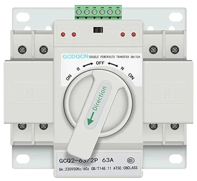 Alt view image 6 of 10 - Dual power automatic transfer switch 220V inverter photovoltaic intelligent switching 4P three-phase four-wire ATS controller | Dual power automatic transfer switch 220V inverter photovoltaic intel...