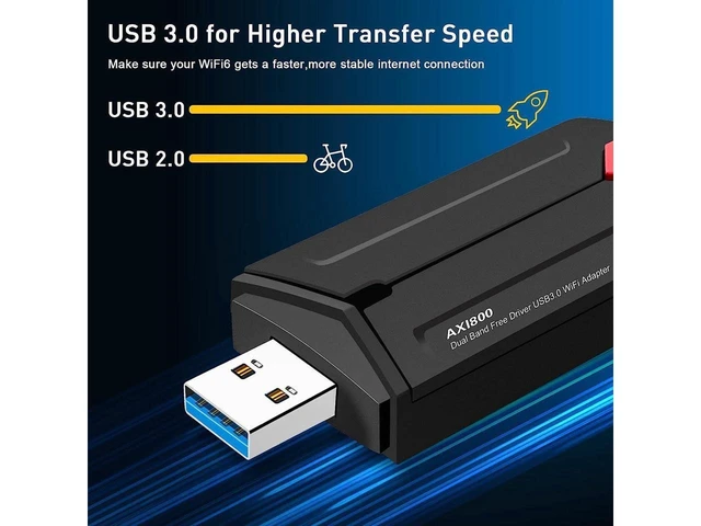 Alt view image 12 of 14 - USB WiFi 6 Adapter, USB 3.0 Wireless WiFi Adapter for Desktop PC with 5G/2.4G High Gain Antenna, PC WiFi Adapter Only Support Win10/11 ONLY, Drive Free 1800Mbps Dual Band WiFi Dongle eokCXOY