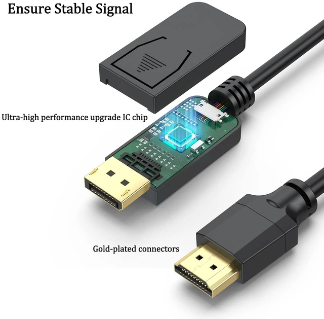 Alt view image 11 of 14 - 4K DisplayPort-DP to HDMI Cable 50FT, Display Port to HDMI Cable 50 Feet Adapter, 4K&3D, Video/Audio, 15.24M for HDTV, Monitor, Projector
