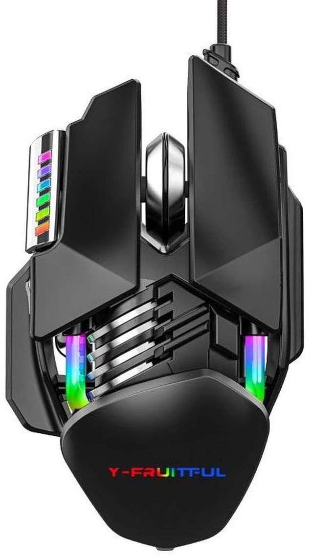 Alt view image 6 of 10 - M7 Gaming Mouse RGB, Wired, 6 Buttons, 1000Hz Polling, 12800 DPI, Macro Programmable, for PC, Office & Gaming