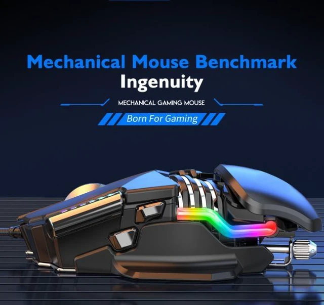 Alt view image 10 of 10 - M7 Gaming Mouse RGB, Wired, 6 Buttons, 1000Hz Polling, 12800 DPI, Macro Programmable, for PC, Office & Gaming