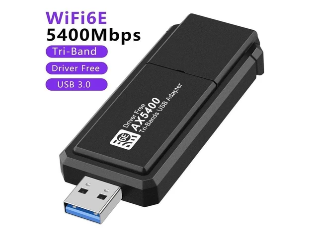 Alt view image 11 of 12 - USB3.0 Triple Band 5400Mbps Esports Wireless Network Card Drive Free Desktop Computer WiFi6E Wireless Network Card Receiver Windows 10/11 Only eokCXOY