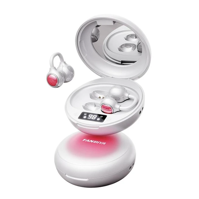 Alt view image 6 of 10 - M156 Makeup Mirror Clip-On Bluetooth Headset Low Latency, Stable Calls, Bluetooth 6.0, 12mm Driver, AAC/SBC, True Wireless