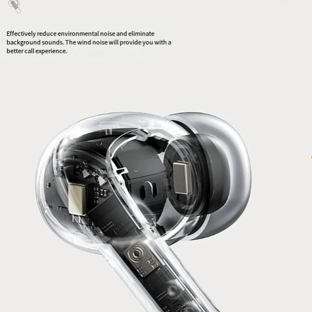Alt view image 8 of 8 - Y92 Wireless Bluetooth Headset 6-Mic Hybrid ANC + ENC, Bluetooth 6.0, LED Display, 300mAh Charging Case, Low-Latency Gaming Earbuds