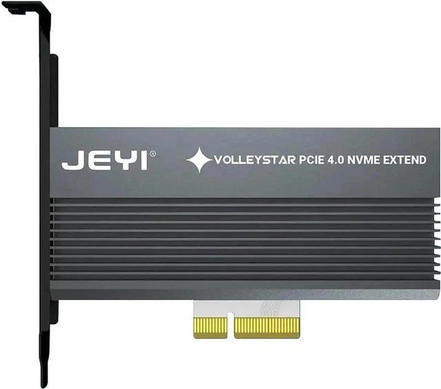 Alt view image 8 of 14 - WISDUM VolleyStar-PRO Black Heat Sink Heatsink M.2 NVMe SSD NGFF to PCIE X4 Adapter MKey Port Card PCI-E 3.0 x4 Full Speed RGB LED (Grey)
