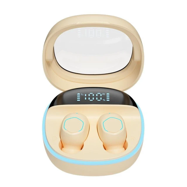 Alt view image 5 of 8 - M41 Wireless Bluetooth Headset Transparent Cover, LED Digital Display, Bluetooth 5.3, 400mAh Charging Case, Life Waterproof, Mini Design
