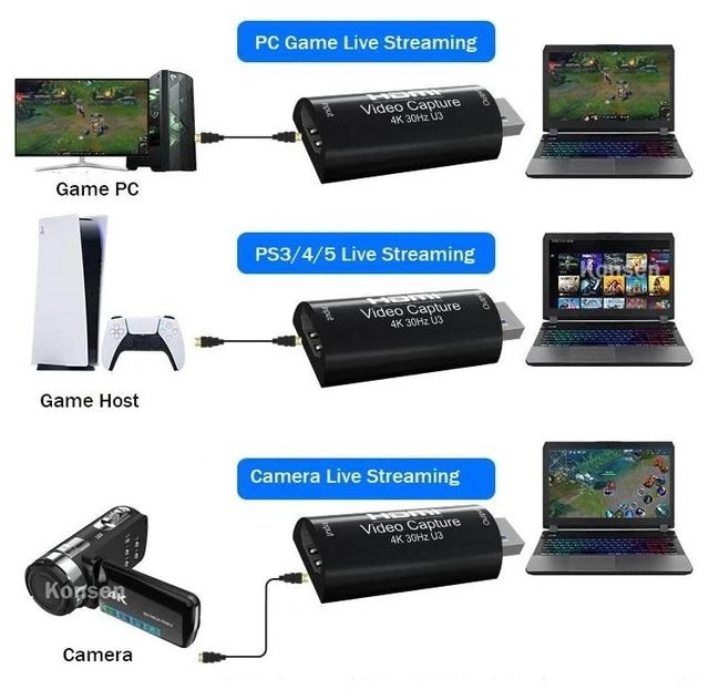 Alt view image 10 of 12 - MS2130 4K HDMI To USB 3.0 Audio Video Capture Card Game Recording for PS4 PS5 Camera Laptop PC Live Streaming 1080P 60fps YUY2