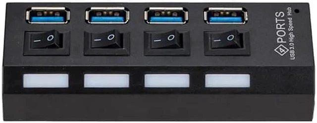 Alt view image 8 of 10 - WISDUM USB Hub 3.0 4 Port USB 3.0 Hub Splitter Multi Hub High Supper Speed 5Gbps USB 3.0 Hub for PC
