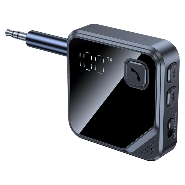 Alt view image 11 of 12 - JS13 Bluetooth 5.4 Audio Adapter, 2-in-1 Transmitter & Receiver for TV/Car/Speaker Long Battery Life (16.5H RX / 12H TX), 10m Range, AUX to Wireless Plug & Play