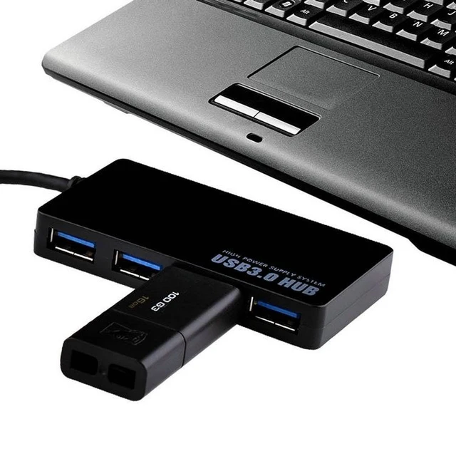 Alt view image 12 of 14 - USB 3.0 4-Port Hub High-Speed Splitter, Multi-Port Expander for U Disk, PC, Laptop, Mac