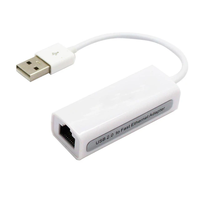 Alt view image 8 of 14 - B01 USB 2.0 to RJ45 Ethernet Adapter 100Mbps Fast Ethernet, Plug & Play, External Wired Network Card for PC / Mac / Laptop - white