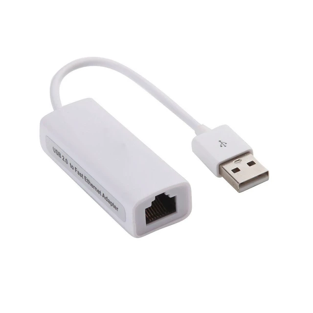 Alt view image 10 of 14 - B01 USB 2.0 to RJ45 Ethernet Adapter 100Mbps Fast Ethernet, Plug & Play, External Wired Network Card for PC / Mac / Laptop - white