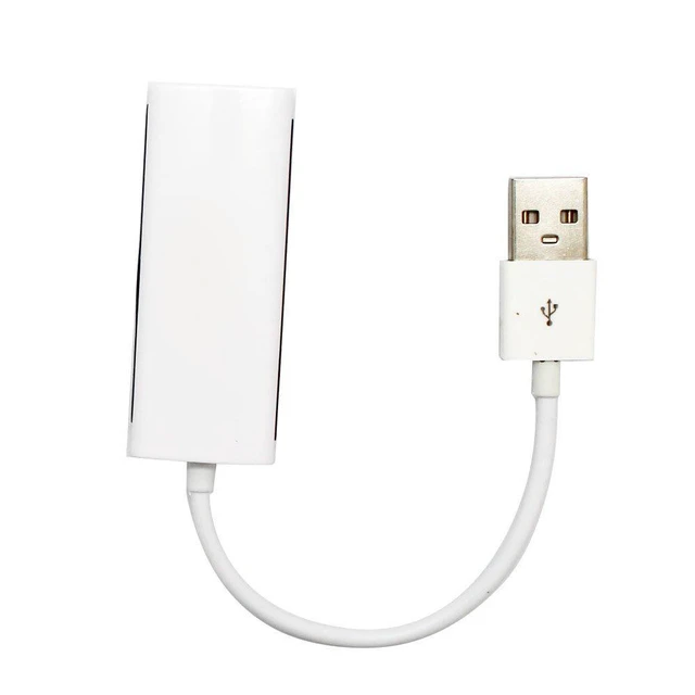 Alt view image 13 of 14 - B01 USB 2.0 to RJ45 Ethernet Adapter 100Mbps Fast Ethernet, Plug & Play, External Wired Network Card for PC / Mac / Laptop - white