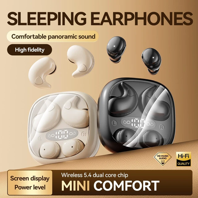 Alt view image 10 of 12 - M126 2-in-1 Dual Wireless Sleep Bluetooth Headset Mini Ultra-Small Design, Long Battery Life, High Sound Quality, Low Latency, Bluetooth 5.4
