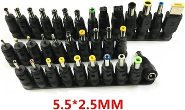 Alt view image 2 of 2 - WISDUM DC Power Adapter Kits Universal 5.5 mm x 2.1 mm DC AC Power Adapter Tips Connector For Lenovo Laptop Power Supply Plug Jack Sets