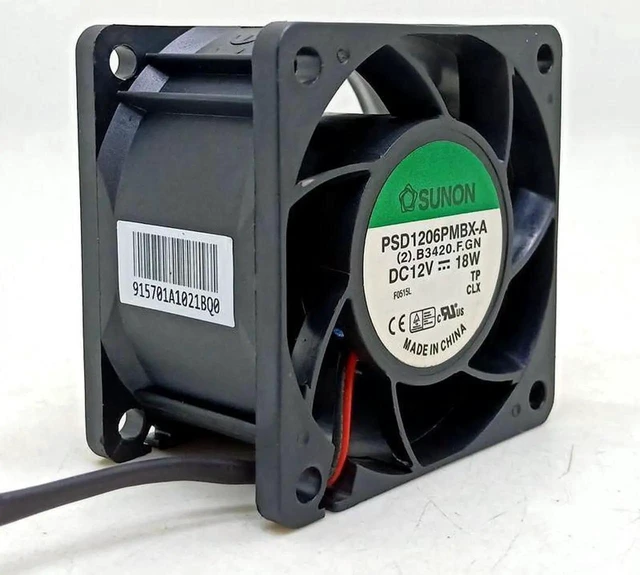 Alt view image 4 of 6 - WISDUM For Sunon 6cm 12V Double Ball Fan 6038 For Ant S7 S9 Shenma M3 Power supply cooling Fan PSD1206PMBX-A