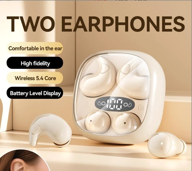 Alt view image 12 of 12 - M126 2-in-1 Dual Wireless Sleep Bluetooth Headset Mini Ultra-Small Design, Long Battery Life, High Sound Quality, Low Latency, Bluetooth 5.4