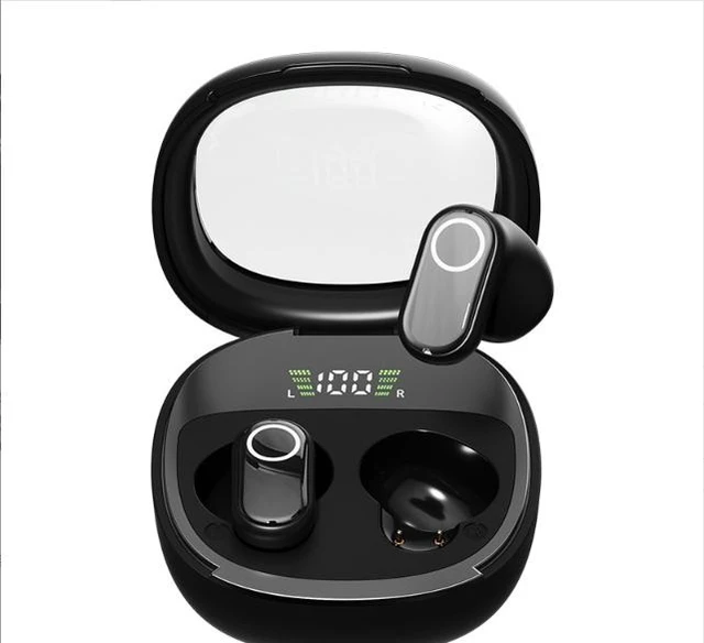 Alt view image 5 of 8 - M86 Wireless Bluetooth Headset Short-Stem In-Ear Design, High-Quality Sound, Premium Noise Cancelling, Electroplated Finish, Digital Display